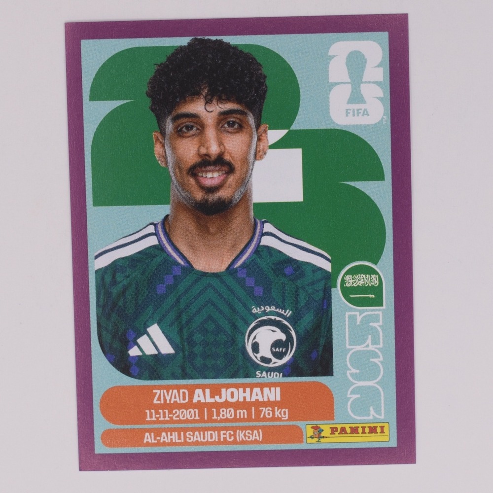 Panini Fifa World Cup 2026 Sticker PURPLE BORDER PARALLEL Ziyad Aljohani KSA 10